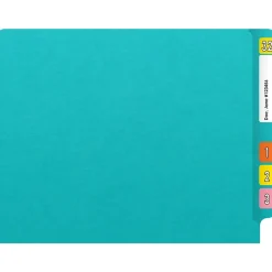 File Folders|Medical Arts Press Heavy-Duty End Tab File Folder, Straight Cut, Letter Size, Light Blue, 40/Box (S-09459-LBL)