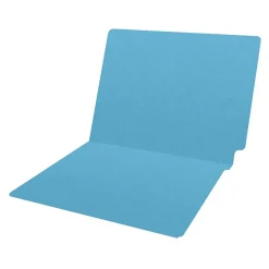File Folders|Medical Arts Press Heavy-Duty End Tab File Folder, Straight Cut, Letter-Size, Blue, 40/Box (S-09458-DBL)