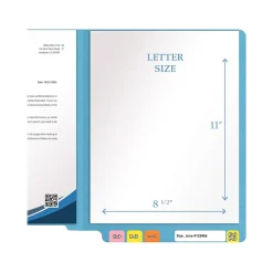 File Folders|Medical Arts Press Heavy-Duty End Tab File Folder, Straight Cut, Letter-Size, Blue, 40/Box (S-09458-DBL)