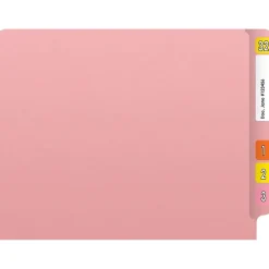File Folders|Medical Arts Press Heavy-Duty End Tab File Folder, Straight Cut, Letter-Size, Pink, 40/Box (S-09458-PNK)