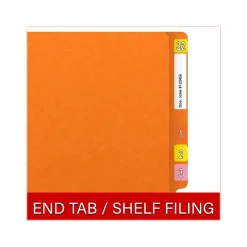 File Folders|Medical Arts Press Heavy-Duty End Tab File Folder, Straight Cut, Letter-Size, Orange, 40/Box (S-09458-ORG)