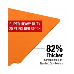 File Folders|Medical Arts Press Heavy-Duty End Tab File Folder, Straight Cut, Letter-Size, Orange, 40/Box (S-09458-ORG)