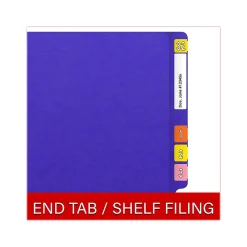 File Folders|Medical Arts Press Heavy-Duty End Tab File Folder, Straight Cut, Letter-Size, Purple, 40/Box (S-09458-PRP)