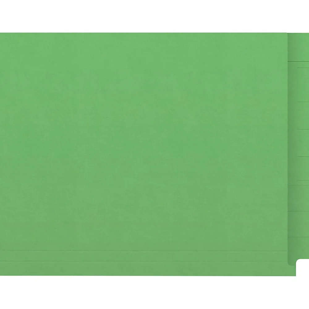 File Folders|Medical Arts Press Kardex Match Recycled Reinforced End Tab File Folder, Straight Cut, Letter Size, Green, 100/Box (53057GN)