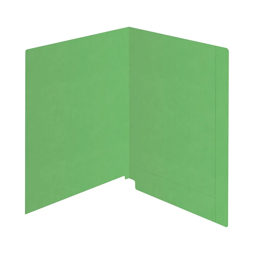 File Folders|Medical Arts Press Kardex Match Recycled Reinforced End Tab File Folder, Straight Cut, Letter Size, Green, 100/Box (53057GN)