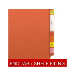 File Folders|Medical Arts Press Reinforced End Tab File Folder, Straight Cut, Letter-Size, Orange, 250/Carton (S-01502-ORG-B)