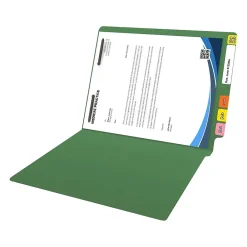 File Folders|Medical Arts Press Reinforced End Tab File Folder, Straight Cut, Letter-Size, Green, 50/Box (S-01501-GRN)