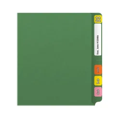 File Folders|Medical Arts Press Reinforced End Tab File Folder, Straight Cut, Letter-Size, Green, 50/Box (S-01501-GRN)