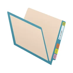 File Folders|Medical Arts Press Reinforced End Tab File Folder, Straight-Cut, Letter Size, Manila/Blue, 50/Box (S-09473-BLU)