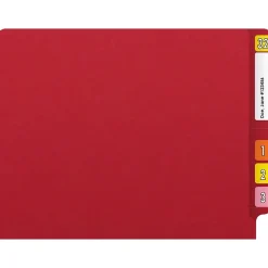 File Folders|Medical Arts Press Reinforced End Tab File Folder, Straight Cut, Letter-Size, Red, 250/Carton (S-01502-RED-B)