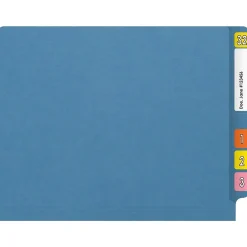 File Folders|Medical Arts Press Reinforced End Tab File Folder, Straight Cut, Letter-Size, Blue, 50/Box (S-01601-BLU)