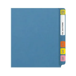 File Folders|Medical Arts Press Reinforced End Tab File Folder, Straight Cut, Letter-Size, Blue, 50/Box (S-01601-BLU)