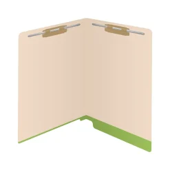 File Folders|Medical Arts Press Reinforced End Tab File Folder, Straight-Cut, Letter Size, Manila/Green, 50/Box (S-09473-GRN)