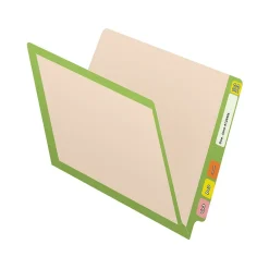 File Folders|Medical Arts Press Reinforced End Tab File Folder, Straight-Cut, Letter Size, Manila/Green, 50/Box (S-09473-GRN)