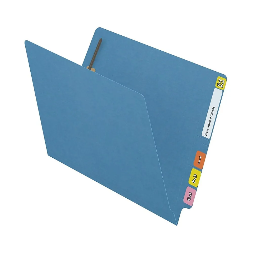 File Folders|Medical Arts Press Reinforced End Tab File Folder, Straight Cut, Letter-Size, Blue, 250/Carton (S-01502-BLU-B)