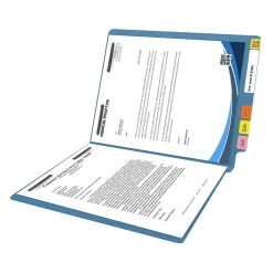 File Folders|Medical Arts Press Reinforced End Tab File Folder, Straight Cut, Letter-Size, Blue, 250/Carton (S-01502-BLU-B)