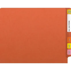 File Folders|Medical Arts Press Reinforced End Tab File Folder, Straight Cut, Letter-Size, Orange, 50/Box (S-01602-ORG)