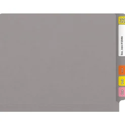 File Folders|Medical Arts Press Reinforced End Tab File Folder, Straight Cut, Letter-Size, Gray, 250/Carton (S-01602-GRY-B)