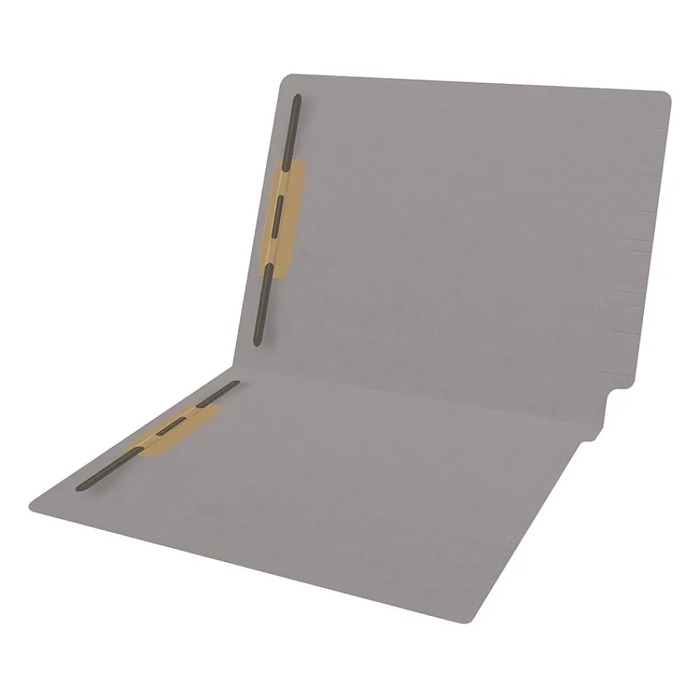 File Folders|Medical Arts Press Reinforced End Tab File Folder, Straight Cut, Letter-Size, Gray, 250/Carton (S-01602-GRY-B)