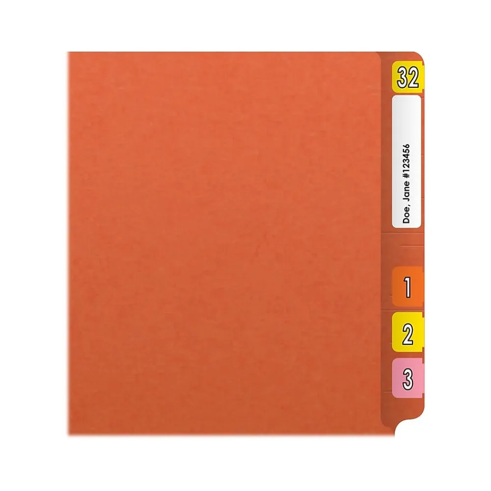 File Folders|Medical Arts Press Reinforced End Tab File Folder, Straight Cut, Letter-Size, Orange, 50/Box (S-01501-ORG)