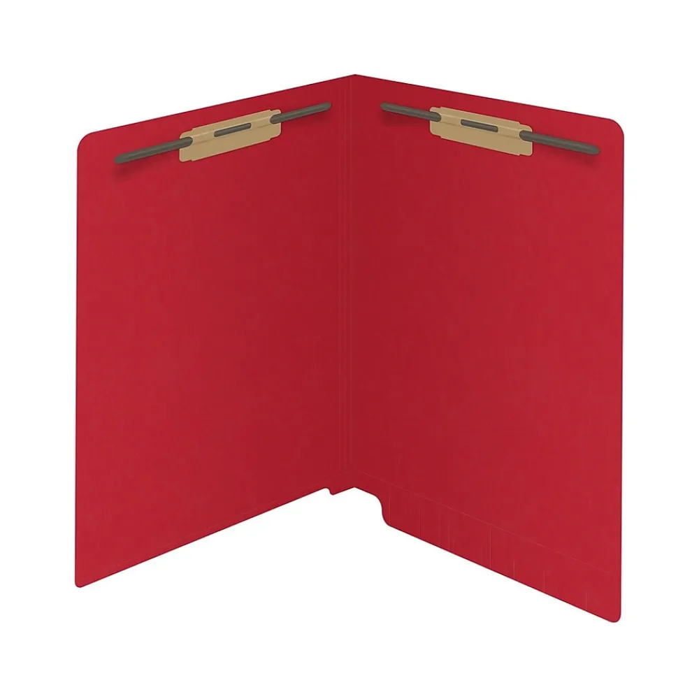 File Folders|Medical Arts Press Reinforced End Tab File Folder, Straight Cut, Letter-Size, Red, 50/Box (S-01602-RED)