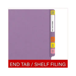 File Folders|Medical Arts Press Reinforced End Tab File Folder, Straight Cut, Letter-Size, Lavender, 250/Carton (S-01602-LAV-B)
