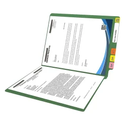 File Folders|Medical Arts Press Reinforced End Tab File Folder, Straight Cut, Letter-Size, Green, 50/Box (S-01502-GRN)