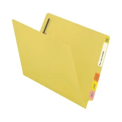 File Folders|Medical Arts Press Reinforced End Tab File Folder, Straight Cut, Letter-Size, Yellow, 50/Box (S-01501-YLW)