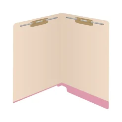 File Folders|Medical Arts Press Reinforced End Tab File Folder, Straight-Cut, Letter Size, Manila/Violet, 50/Box (S-09473-PRP)