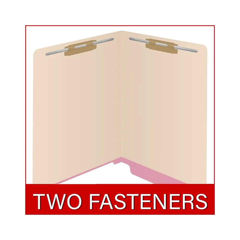 File Folders|Medical Arts Press Reinforced End Tab File Folder, Straight-Cut, Letter Size, Manila/Violet, 50/Box (S-09473-PRP)