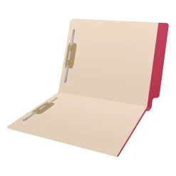 File Folders|Medical Arts Press Reinforced End Tab File Folder, Straight-Cut, Letter Size, Manila/Red, 50/Box (S-09473-RED)