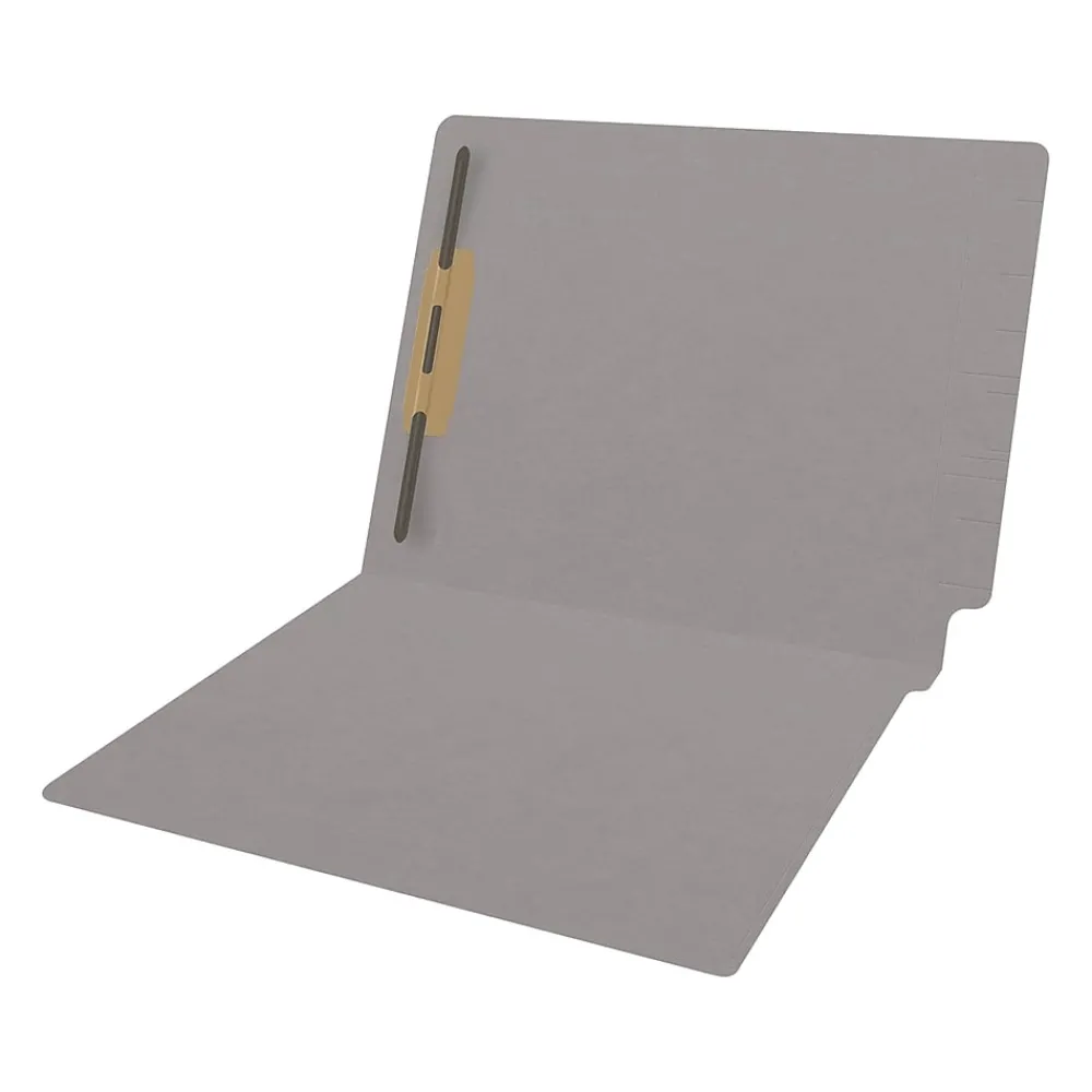 File Folders|Medical Arts Press Reinforced End Tab File Folder, Straight Cut, Letter-Size, Gray, 50/Box (S-01501-GRY)