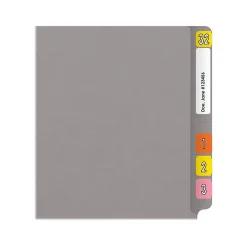 File Folders|Medical Arts Press Reinforced End Tab File Folder, Straight Cut, Letter-Size, Gray, 50/Box (S-01501-GRY)