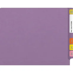 File Folders|Medical Arts Press Reinforced End Tab File Folder, Straight Cut, Letter-Size, Lavender, 50/Box (S-01501-LAV)