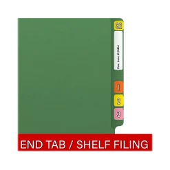 File Folders|Medical Arts Press Reinforced End Tab File Folder, Straight Cut, Letter-Size, Green, 250/Carton (S-01502-GRN-B)