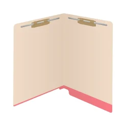 File Folders|Medical Arts Press Reinforced End Tab File Folder, Straight-Cut, Letter Size, Manila/Pink, 50/Box (S-09473-PNK)