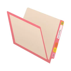 File Folders|Medical Arts Press Reinforced End Tab File Folder, Straight-Cut, Letter Size, Manila/Pink, 50/Box (S-09473-PNK)