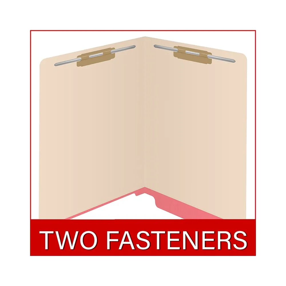 File Folders|Medical Arts Press Reinforced End Tab File Folder, Straight-Cut, Letter Size, Manila/Pink, 50/Box (S-09473-PNK)