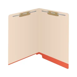File Folders|Medical Arts Press Reinforced End Tab File Folder, Straight-Cut, Letter Size, Manila/Orange, 50/Box (S-09473-ORG)