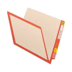 File Folders|Medical Arts Press Reinforced End Tab File Folder, Straight-Cut, Letter Size, Manila/Orange, 50/Box (S-09473-ORG)