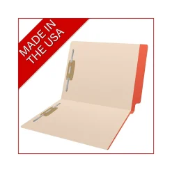 File Folders|Medical Arts Press Reinforced End Tab File Folder, Straight-Cut, Letter Size, Manila/Orange, 50/Box (S-09473-ORG)