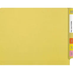 File Folders|Medical Arts Press Reinforced End Tab File Folder, Straight Cut, Letter-Size, Yellow, 50/Box (S-01601-YLW)
