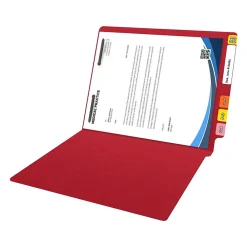 File Folders|Medical Arts Press Reinforced End Tab File Folder, Straight Cut, Letter-Size, Red, 50/Box (S-01601-RED)