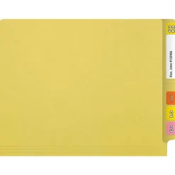 File Folders|Medical Arts Press Reinforced End Tab File Folder, Straight Cut, Letter-Size, Yellow, 50/Box (S-01602-YLW)