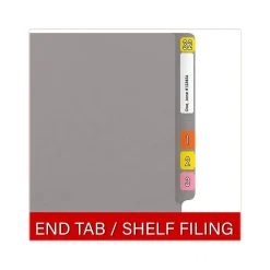 File Folders|Medical Arts Press Reinforced End Tab File Folder, Straight Cut, Letter-Size, Gray, 50/Box (S-01602-GRY)