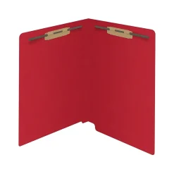 File Folders|Medical Arts Press Reinforced End Tab File Folder, Straight Cut, Letter-Size, Red, 50/Box (S-01502-RED)
