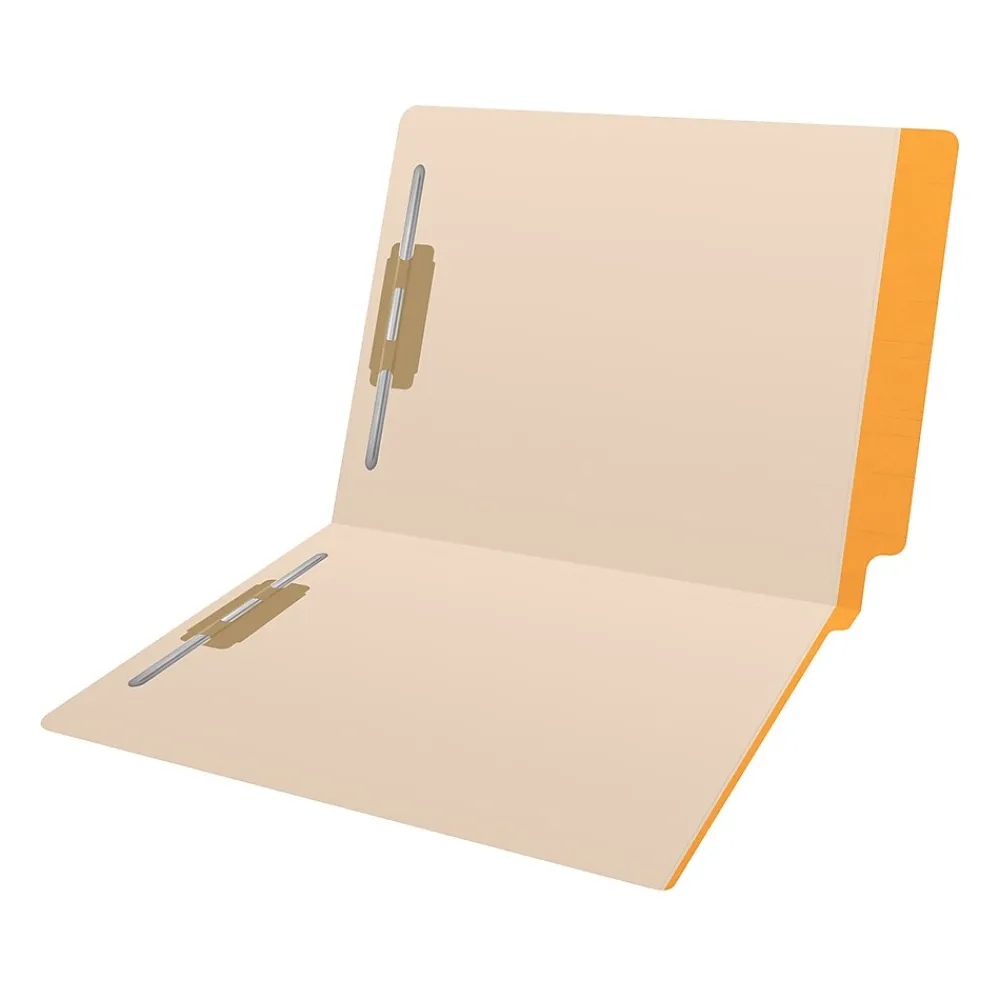 File Folders|Medical Arts Press Reinforced End Tab File Folder, Straight-Cut, Letter Size, Manila/Yellow, 50/Box (S-09473-YLW)