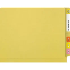 File Folders|Medical Arts Press Reinforced End Tab File Folder, Straight Cut, Letter-Size, Yellow, 50/Box (S-01502-YLW)