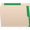 File Folders|Medical Arts Press Standard Reinforced File Folder, Straight Cut, Letter Size, Manila/Dark Green, 50/Box (50693DG)
