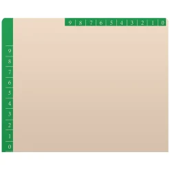 File Folders|Medical Arts Press Standard Reinforced File Folder, Straight Cut, Letter Size, Manila/Dark Green, 50/Box (50693DG)